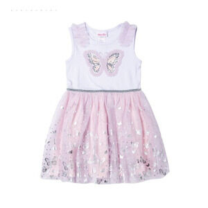 Little Lass Tutu Ballerina Dress Baby Girl Size 12 M Orchid Hush Silver Sequin
